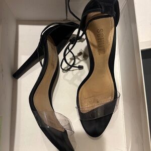 Josseana Sandal - 7.5 / Black and clear heels